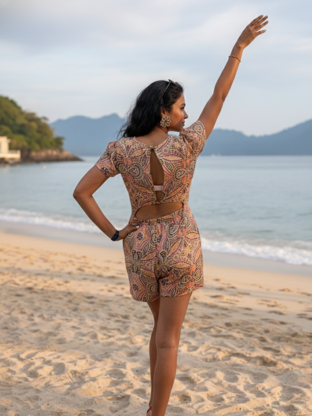 Candy Kiss Women's Playsuit in Cotton Nimbu