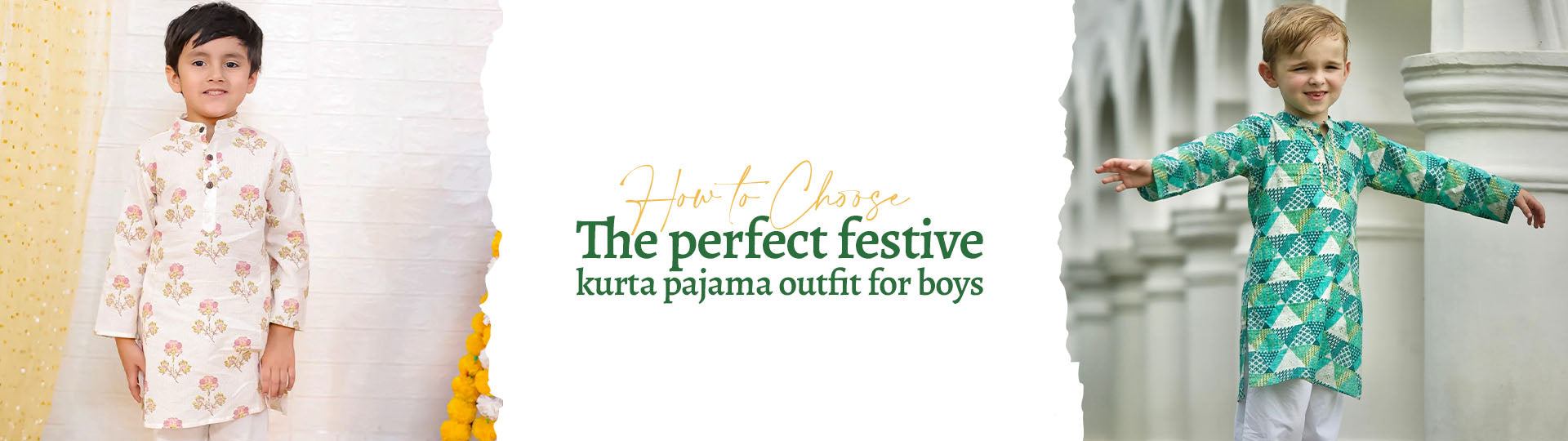 Young boys wearing stylish festive kurta pajama outfits with traditional prints from Nimbu Kids, showcasing the Best Kurta Pajama Set for Boys in India for ethnic occasions