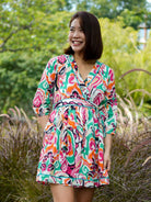 Havana White Rainbow Women Short Dress