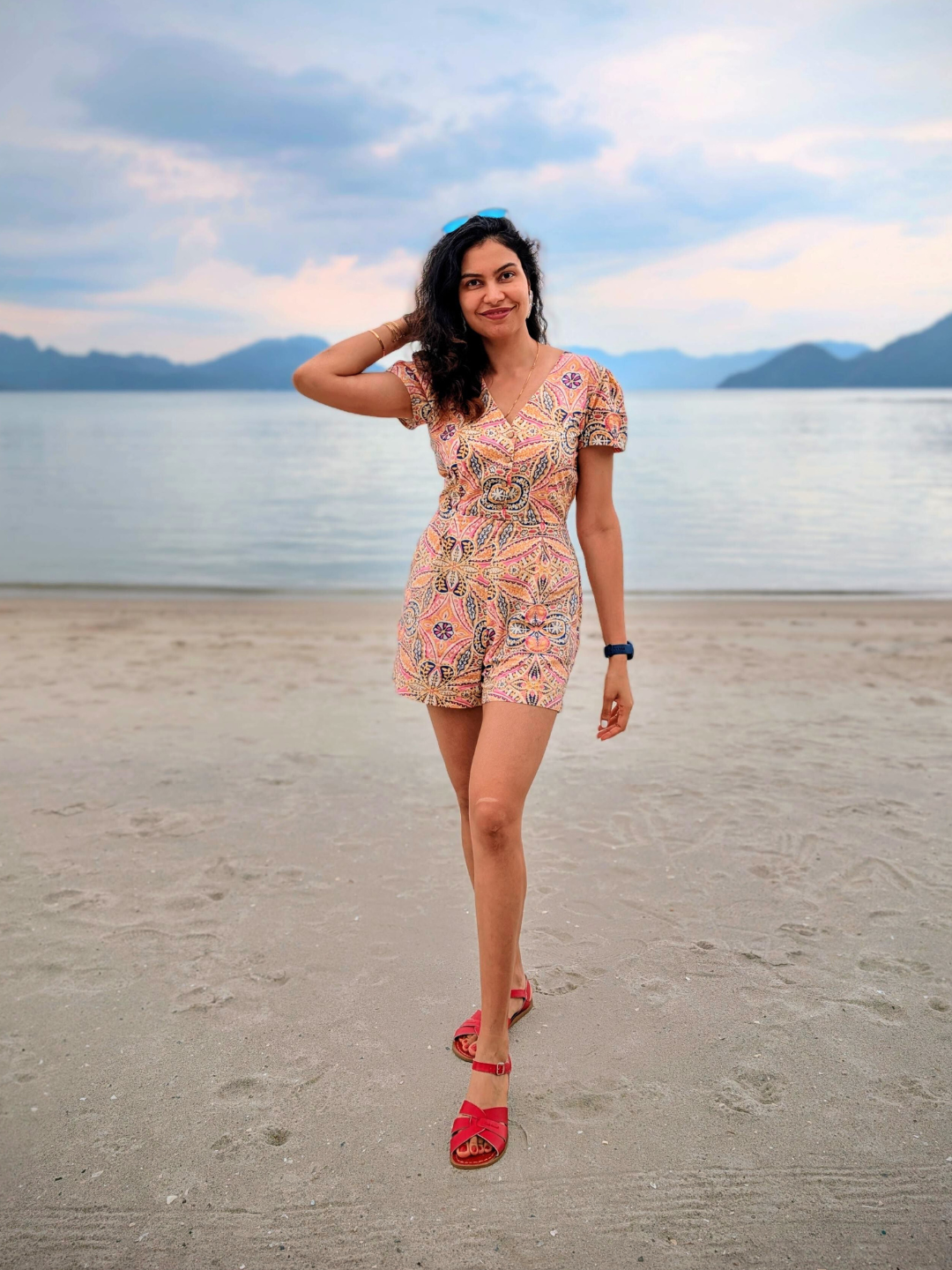 Candy Kiss Women's Playsuit in Cotton Nimbu