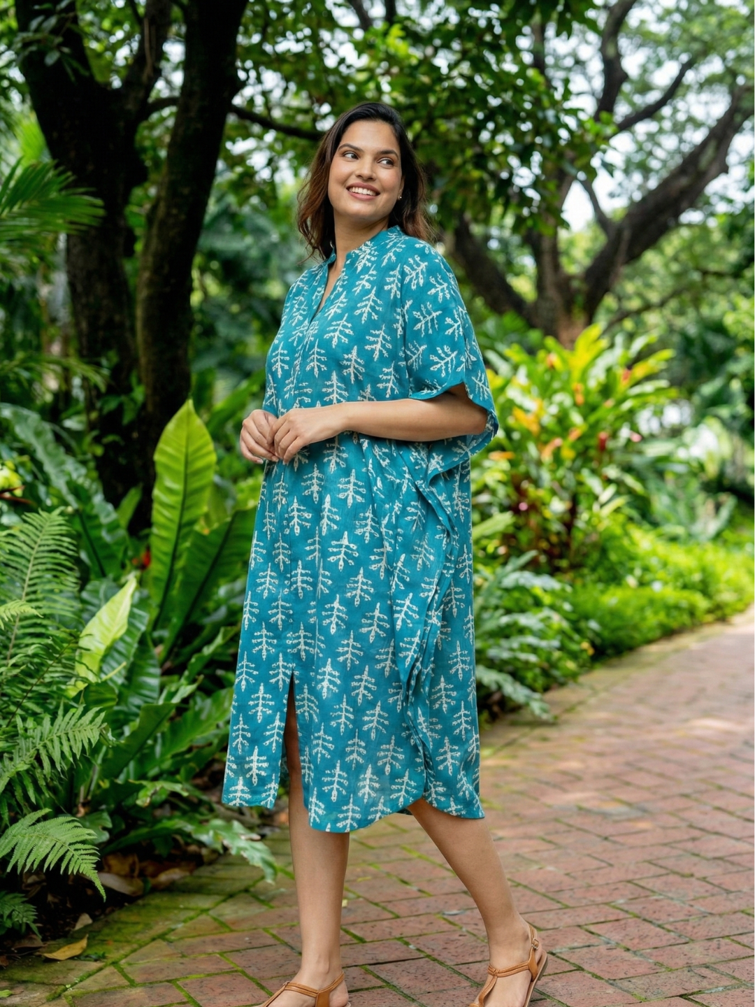 Ella Women's Kaftan Dress Free Size Nimbu