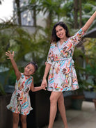 Havana White Unicorn Women Short Dress in Cotton Nimbu