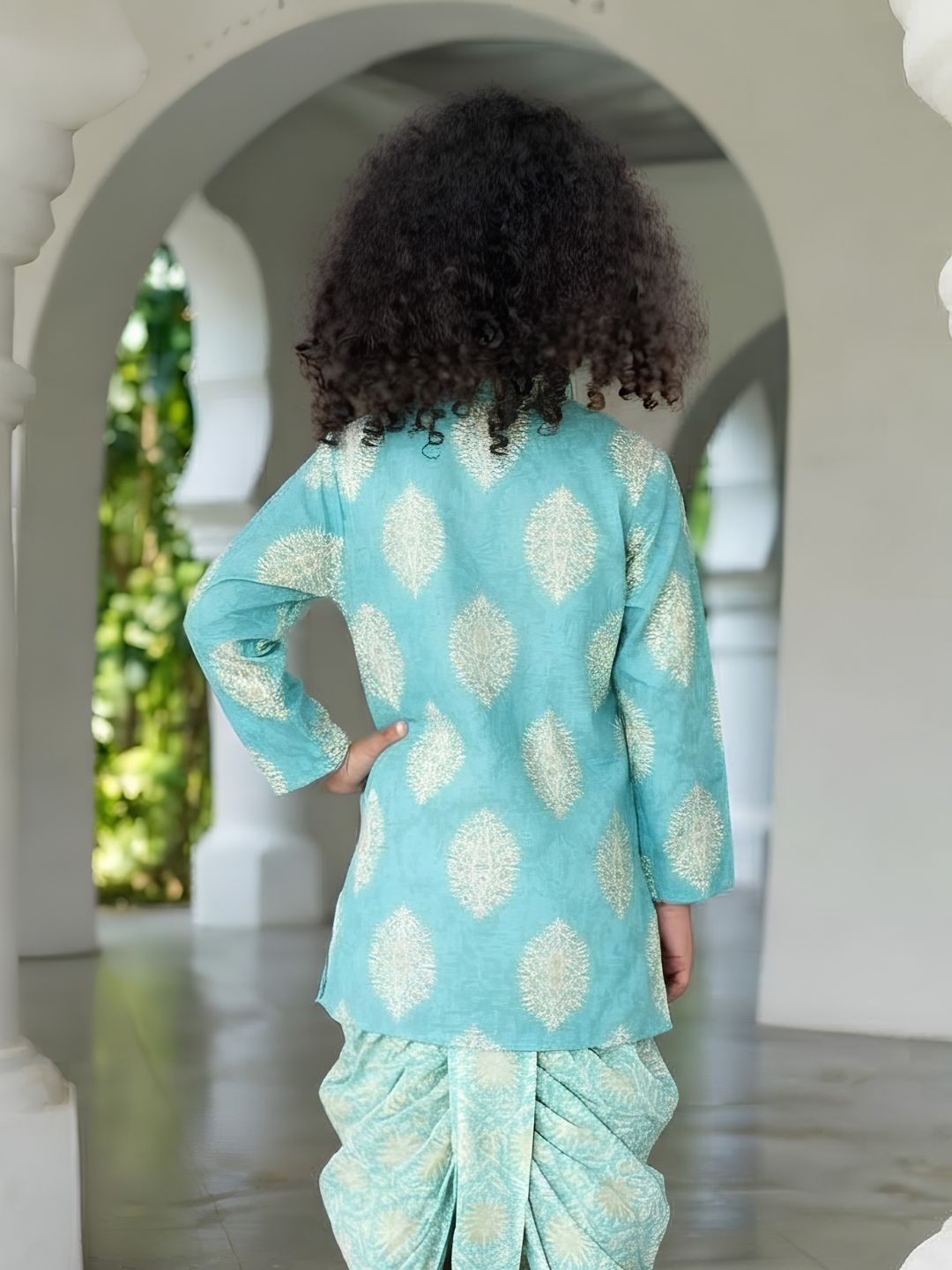 Mira Blue Boys Kurta Dhoti