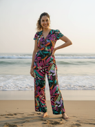 Moana Starry Night Black Women's Jumpsuit in Cotton Nimbu