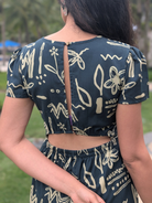 Moana Teal Women's Jumpsuit in Cotton Nimbu