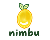 Logo of nimbu with a yellow fruit and green leaves on a white background