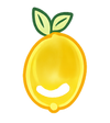 Smiling lemon icon illustration by Nimbu Kids representing playful and sustainable kids fashion